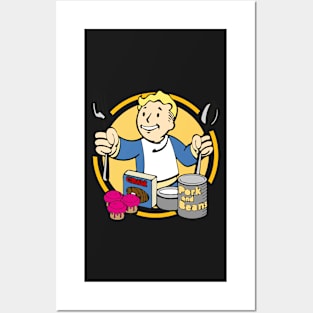 Vault boy eating Posters and Art